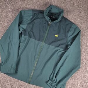 Masters Tech Golf Jacket Men Small Green Waterproof Windproof Tournament Shell